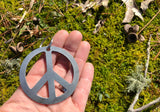 Peace Raw Steel Key Chain