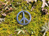 Peace Raw Steel Key Chain