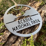 Acadia National Park Round Metal Ornament