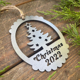 2022 Christmas Tree Metal Ornament