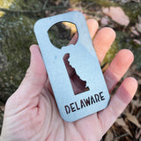 Rectangle Delaware State Metal Bottle Opener
