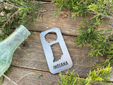 Indiana State Rectangle Metal Bottle Opener