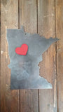 Pick Your State Magnet Board with Small Red Heart Magnet