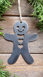 Gingerbread Man Metal Ornament
