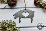 Pig Raw Steel Ornament