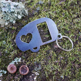 Camper Metal Key Chain