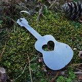 Acoustic Guitar Metal Key Chain
