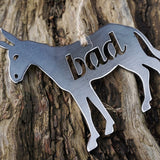 Bad Ass Donkey Metal Steel Ornament
