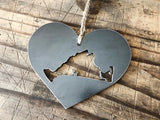 Martha's Vineyard Metal Heart Ornament