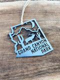 Arizona State Grand Canyon Heirloom Ornament made from Raw Steel