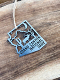 Arizona State Grand Canyon Heirloom Ornament made from Raw Steel