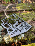 Arizona State Grand Canyon Heirloom Ornament made from Raw Steel