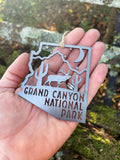 Arizona State Grand Canyon Heirloom Ornament made from Raw Steel