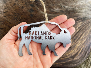 Badlands National Park Raw Steel Ornament South Dakota