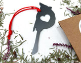 Cardinal Bird Metal Christmas Ornament