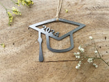 2024 Graduation Cap Metal Ornament made from Raw Steel