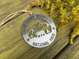 Great Smoky Mountains National Park Raw Steel BEAR Ornament North Carolina Tennessee