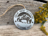 Great Smoky Mountains National Park Raw Steel BEAR Ornament North Carolina Tennessee