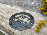 Great Smoky Mountains National Park Raw Steel BEAR Ornament North Carolina Tennessee