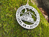 HIstoric Narrow Gauge CHAMA, NM to ANTONITO, CO Train Locomotive Ornament 3.5"