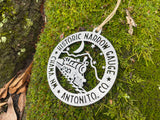 HIstoric Narrow Gauge CHAMA, NM to ANTONITO, CO Train Locomotive Ornament 3.5"