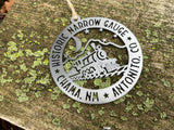 HIstoric Narrow Gauge CHAMA, NM to ANTONITO, CO Train Locomotive Ornament 3.5"