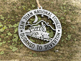 San Juan National Forest Durango to Silverton Train Ornament 3.5"