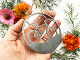 Mountain Bicking Ornament made from Raw Steel