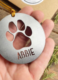 Dog Paw Customizable Heirloom Ornament Made from Raw Steel Dog Loss Pet Memorial
