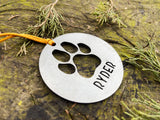 Dog Paw Customizable Heirloom Ornament Made from Raw Steel Dog Loss Pet Memorial