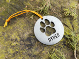 Dog Paw Customizable Heirloom Ornament Made from Raw Steel Dog Loss Pet Memorial