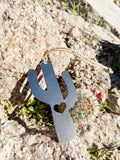 Saguaro Cactus Metal Ornament with Heart