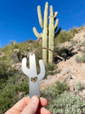 Saguaro Cactus Metal Ornament with Heart