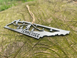 Tennessee State Yeti Bigfoot Sasquatch Ornament made from Raw Steel