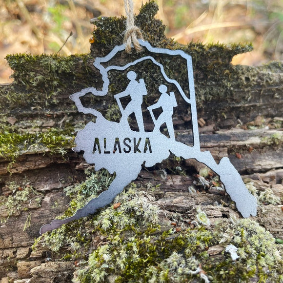 Fairbanks Alaska State Metal Ornament