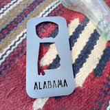 Alabama State Rectangle Metal Bottle Opener