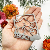 Arizona State Mountain Biking Metal Ornament