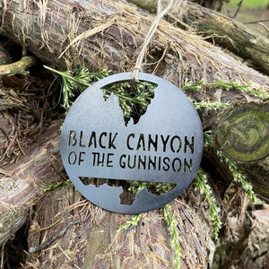 Black Canyon of the Gunnison National Park Round Metal Ornament