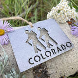 Colorado State Hiker Metal Ornament