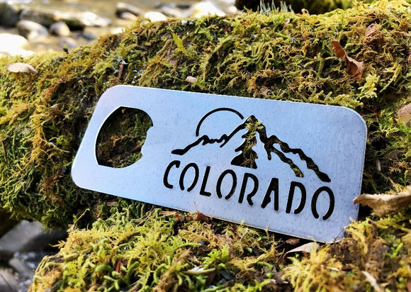 Colorado Mountain Rectangle Bottle Opener