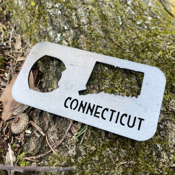 Connecticut State Rectangle Bottle Opener