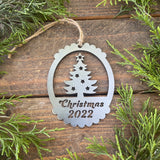 2022 Christmas Tree Metal Ornament