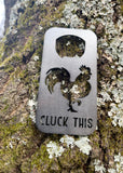 Cluck This Rooster Rectangle Bottle Opener