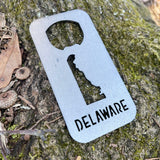 Rectangle Delaware State Metal Bottle Opener