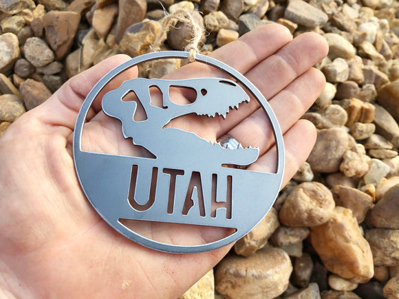 Utah Dinosaur Skull Ornament