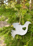 Dove Metal Steel Ornament