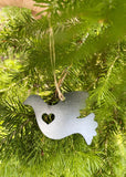 Dove Metal Steel Ornament