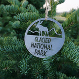 Glacier National Park Round Metal Ornament