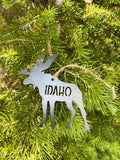 Idaho State Moose Metal Ornament