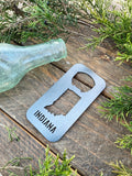 Indiana State Rectangle Metal Bottle Opener